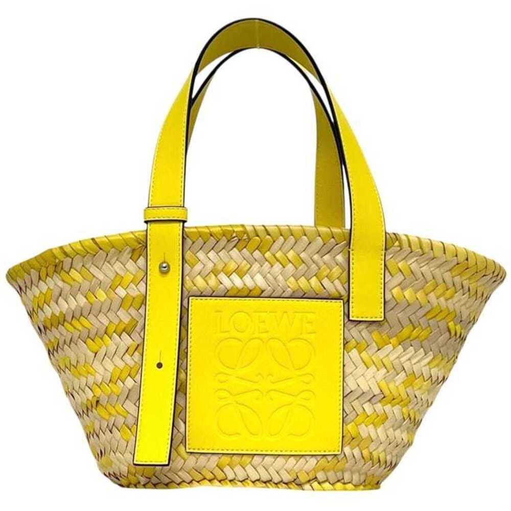 Loewe Basket Bag Small Anagram A223S93X18 412224 LOEWE Raffia Palm Leaf Calfs...
